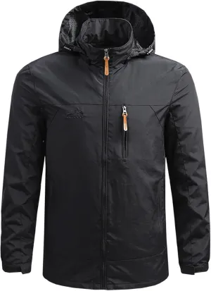 Mens Rain Jackets Waterproof with Hood Lightweight Mens Windbreaker Jackets Raincoat with Hood Fall Jackets
