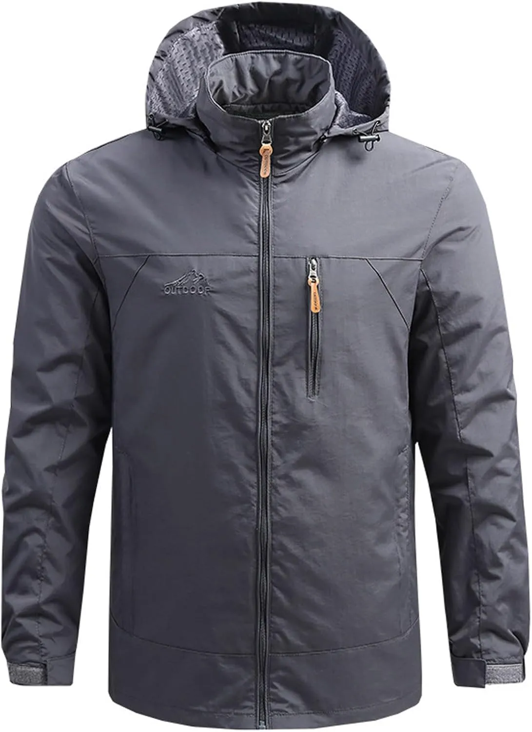 Mens Rain Jackets Waterproof with Hood Lightweight Mens Windbreaker Jackets Raincoat with Hood Fall Jackets