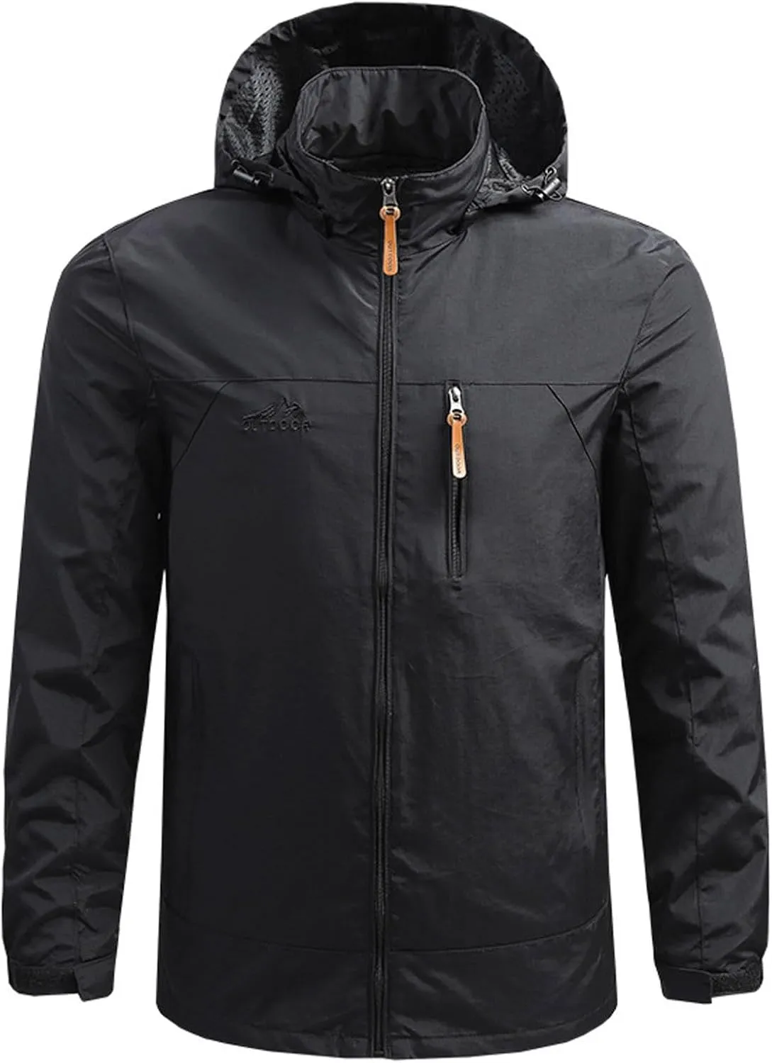 Mens Rain Jackets Waterproof with Hood Lightweight Mens Windbreaker Jackets Raincoat with Hood Fall Jackets