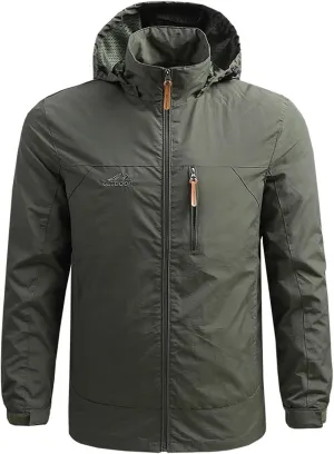 Mens Rain Jackets Waterproof with Hood Lightweight Mens Windbreaker Jackets Raincoat with Hood Fall Jackets