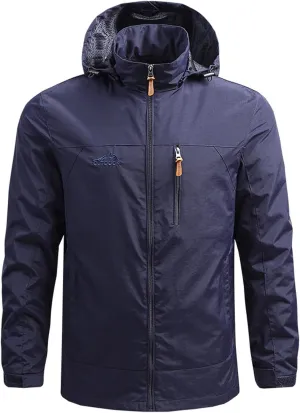 Mens Rain Jackets Waterproof with Hood Lightweight Mens Windbreaker Jackets Raincoat with Hood Fall Jackets