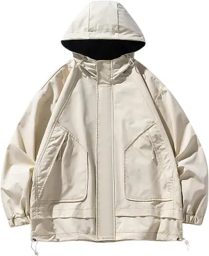 Mens Rain Jackets Waterproof with Hood Mens Windbreaker Jackets Lightweight Softshell Outdoor Jacket Fall Jackets
