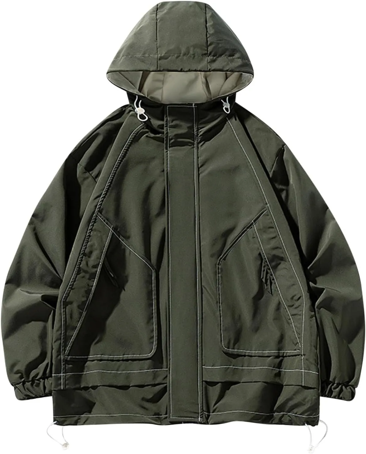 Mens Rain Jackets Waterproof with Hood Mens Windbreaker Jackets Lightweight Softshell Outdoor Jacket Fall Jackets