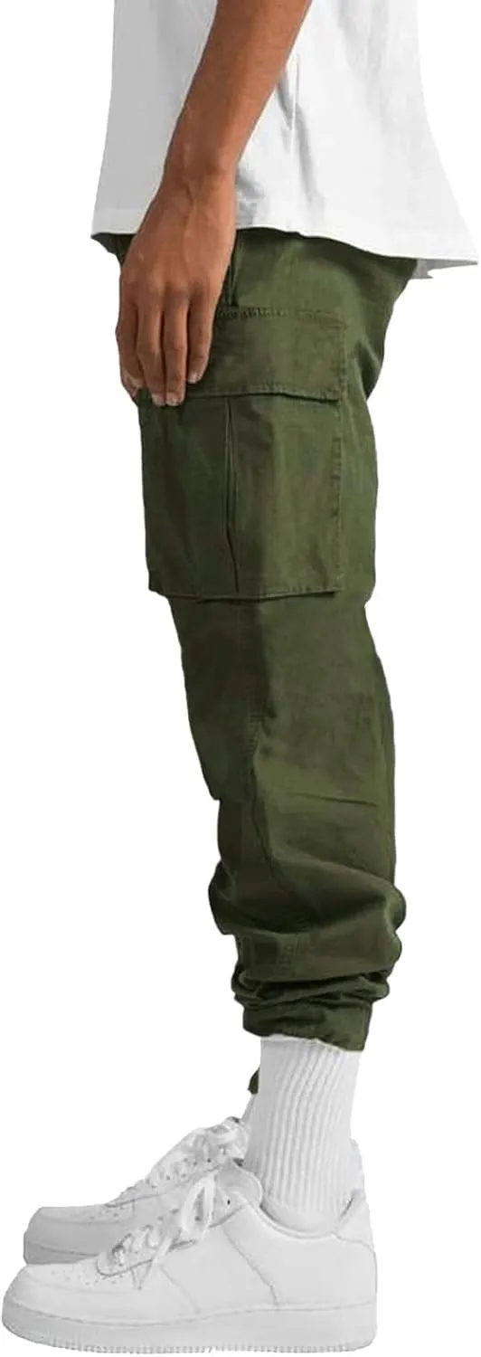 Mens Sweatpants with Pockets Big and Tall 2023 Fleece Cargo Pants for Men Joggers Mens Work Pants Gym Jogging Trousers