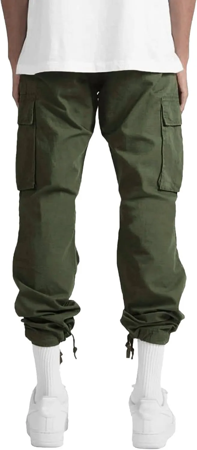 Mens Sweatpants with Pockets Big and Tall 2023 Fleece Cargo Pants for Men Joggers Mens Work Pants Gym Jogging Trousers