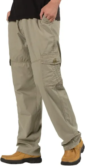 Mens Sweatpants with Pockets Big and Tall Men Casual Heavyweight Sweatpants Classic Fit Pockets Cargo Work Pants Wild