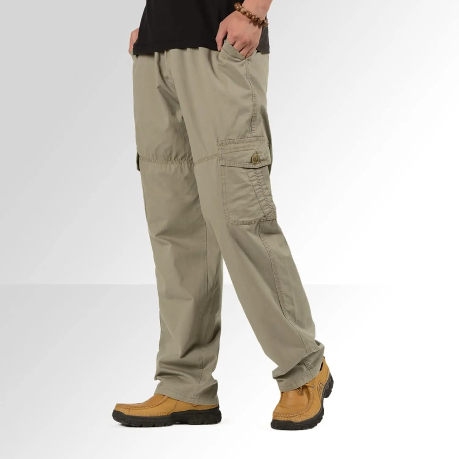 Mens Sweatpants with Pockets Big and Tall Men Casual Heavyweight Sweatpants Classic Fit Pockets Cargo Work Pants Wild
