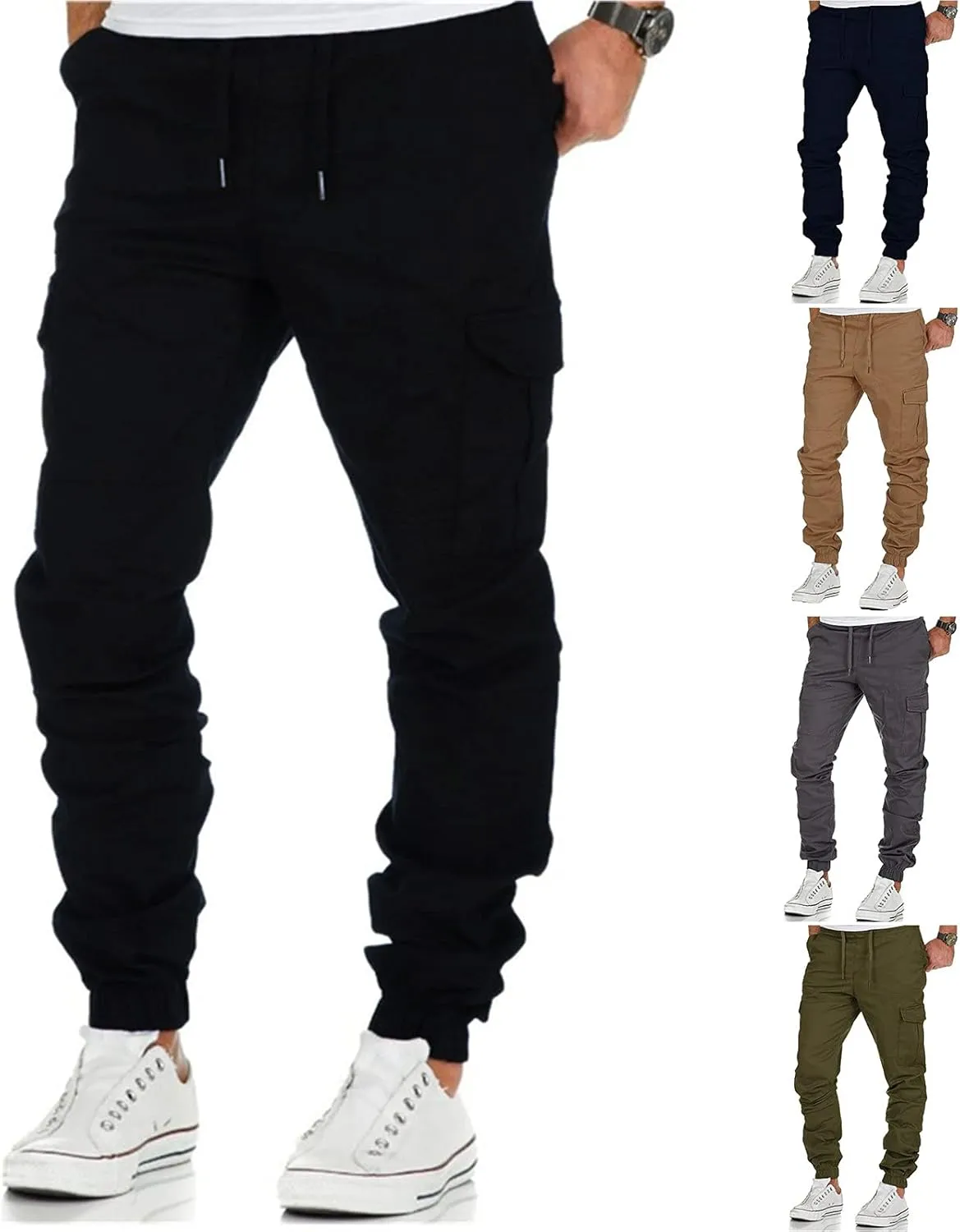 Mens Sweatpants with Pockets Tactical Pants Rip-Stop Hiking Pants Sweatpants Men Men's Sweatpants Overalls Drawstring