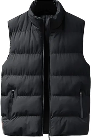 Men's Vest Jacket Puffer Vest Casual Winter Warm Zipper Sleeveless Vest Jacket Coat Outwear Tops Vests, L-7XL