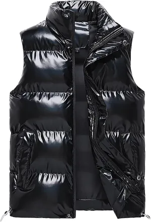 Men's Vest Jacket Puffer Vest Casual Winter Warm Zipper Sleeveless Vest Jacket Coat Outwear Tops Vests, L-7XL