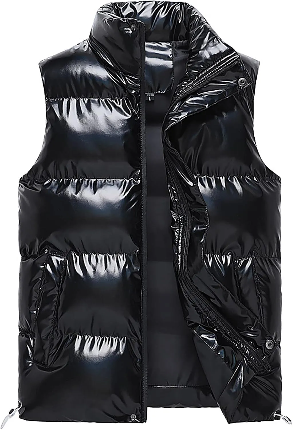 Men's Vest Jacket Puffer Vest Casual Winter Warm Zipper Sleeveless Vest Jacket Coat Outwear Tops Vests, L-7XL