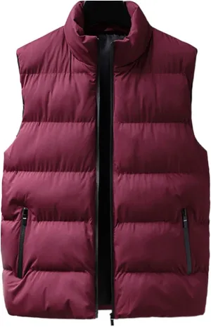 Men's Vest Jacket Puffer Vest Casual Winter Warm Zipper Sleeveless Vest Jacket Coat Outwear Tops Vests, L-7XL