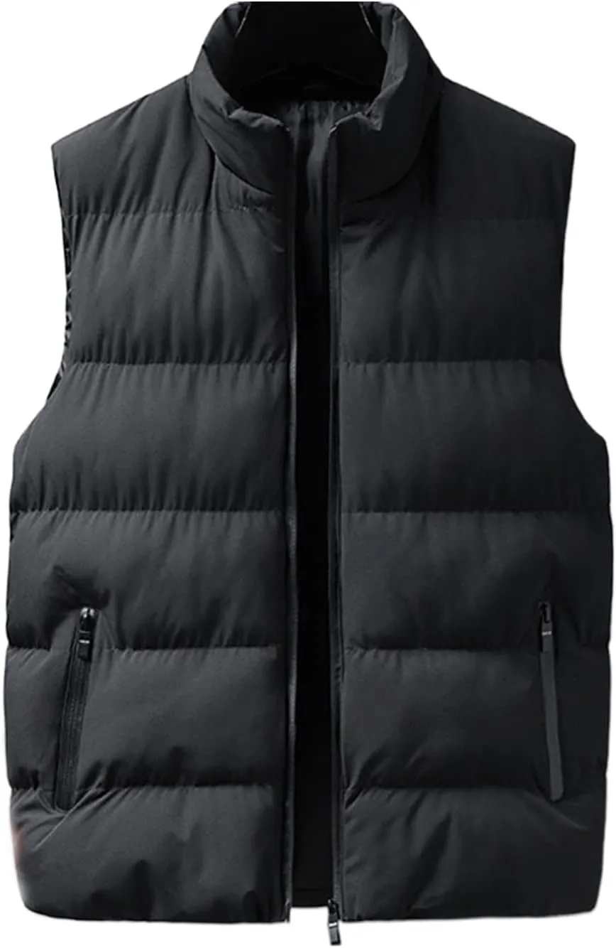 Men's Vest Jacket Puffer Vest Casual Winter Warm Zipper Sleeveless Vest Jacket Coat Outwear Tops Vests, L-7XL