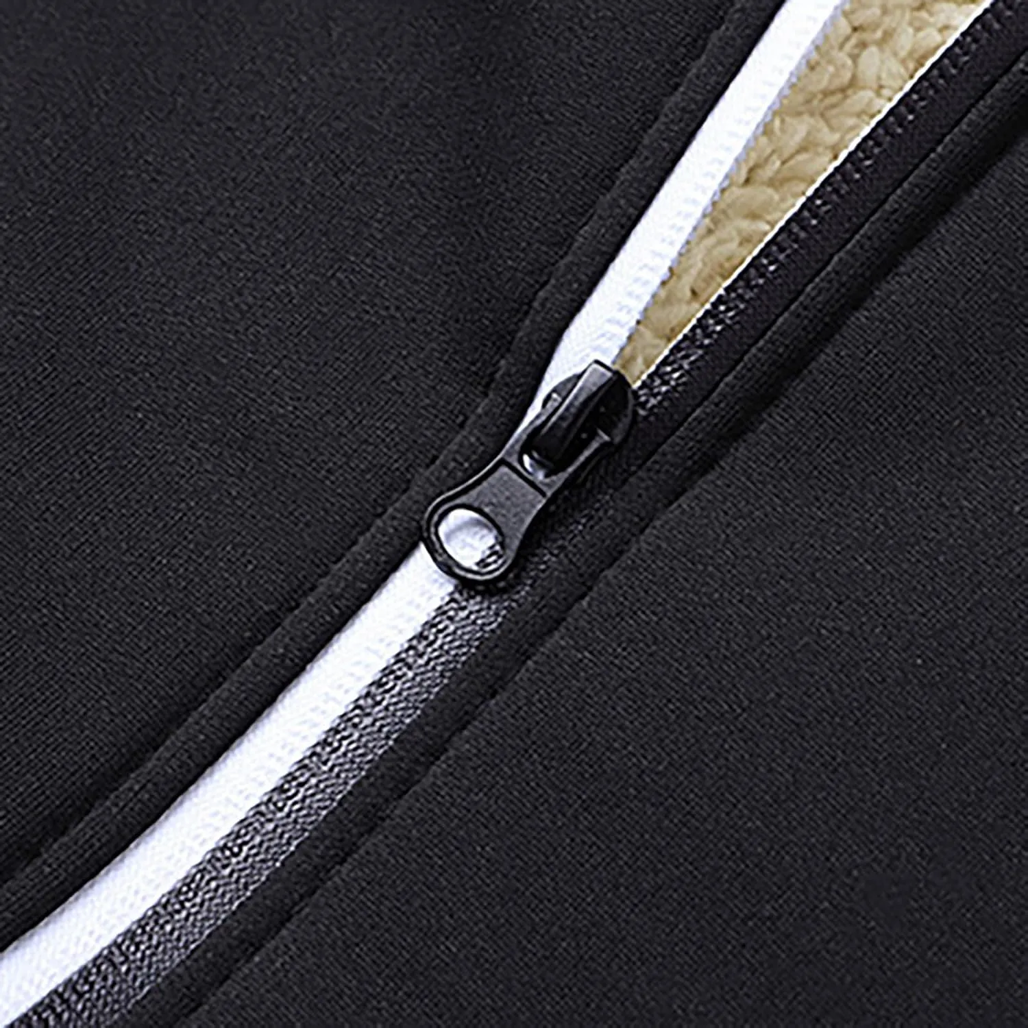 Mens Winter Fleece Hoodies Full Zip Jacket Warm Sherpa Lined Zipper Sweatshirt Outerwear Casual Thick Hoodie Jackets