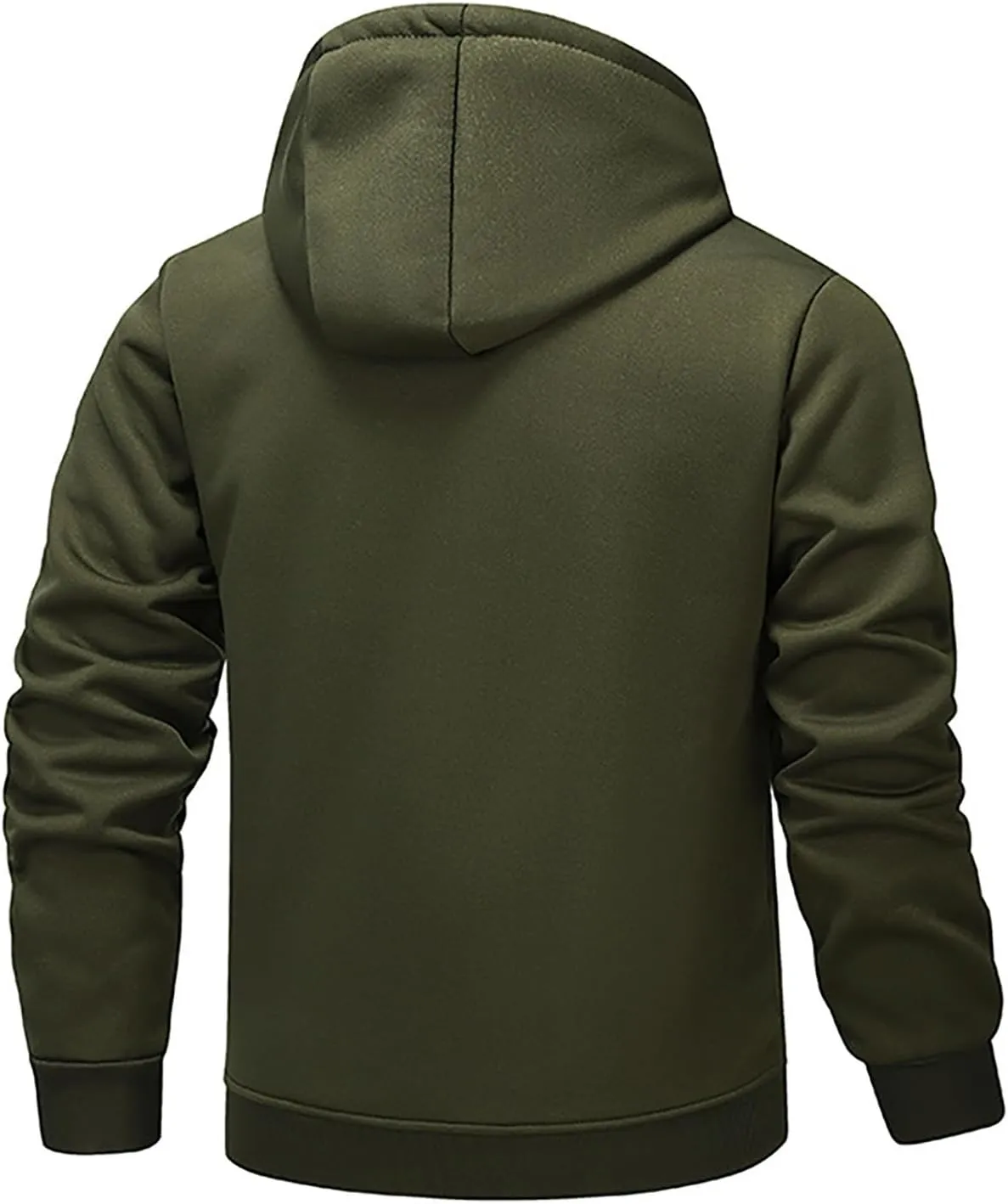 Mens Winter Fleece Hoodies Full Zip Jacket Warm Sherpa Lined Zipper Sweatshirt Outerwear Casual Thick Hoodie Jackets