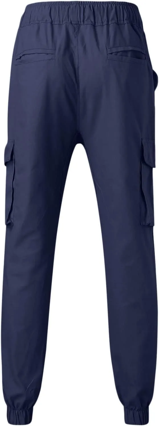 Mens Workout Cargo Sweatpants Drawstring Sports Jogger for Men Workout Sport Work Hiking Pants Men's Athletic Trouser