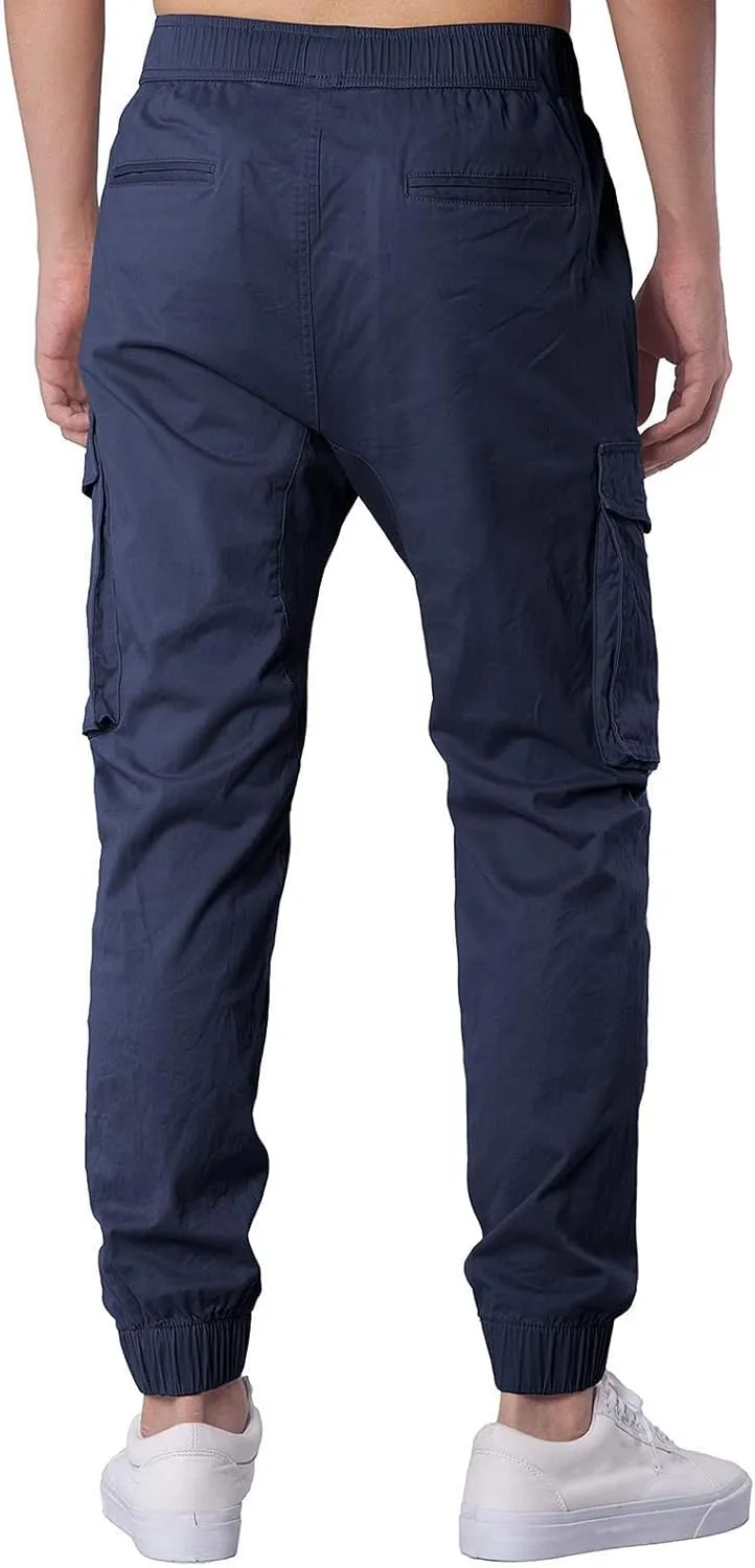 Mens Workout Cargo Sweatpants Drawstring Sports Jogger for Men Workout Sport Work Hiking Pants Men's Athletic Trouser