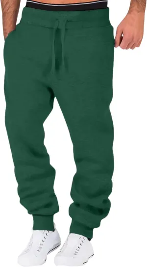 Mens Workout Cargo Sweatpants Mens Cargo Pants Casual Drawstring Athletic Jogger Sports Outdoor Trousers Mens Active