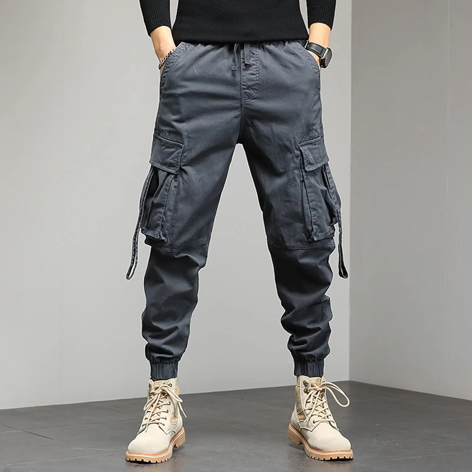 Mens Workout Cargo Sweatpants Sweatpants Long Pants Workout Trousers Men's Fleece Sweatpants Cotton Soft Sherpa Lined