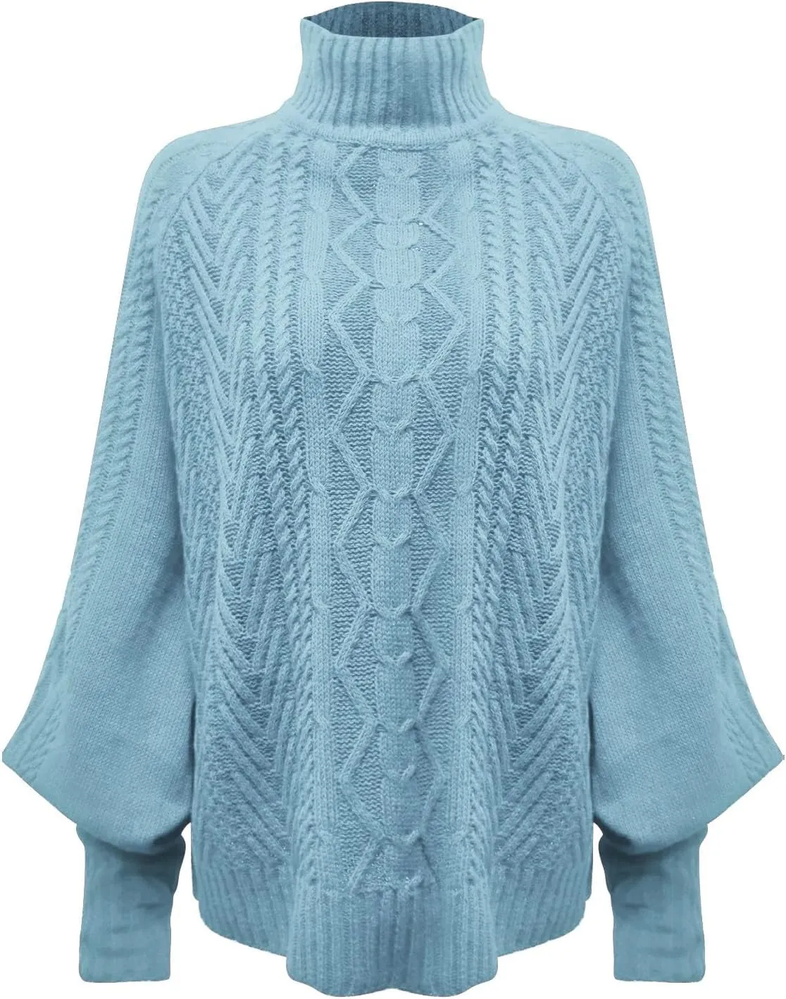 Mock Neck Sweater Women's Casual Long Sleeve Solid Color Cable Knit Fashion Ribbed Hem Fall Tops for Women