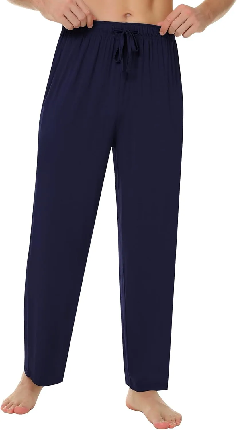 NACHILA Men's Pajama Pants-Viscose Made from Bamboo,Soft Sleep Bottoms Stretchy Sweatpants with Pockets