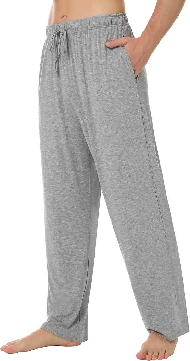 NACHILA Men's Pajama Pants-Viscose Made from Bamboo,Soft Sleep Bottoms Stretchy Sweatpants with Pockets