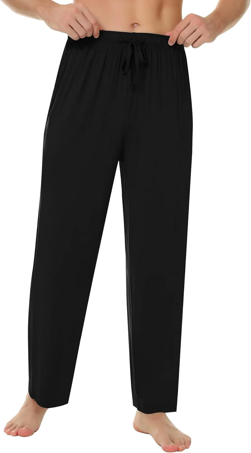 NACHILA Men's Pajama Pants-Viscose Made from Bamboo,Soft Sleep Bottoms Stretchy Sweatpants with Pockets