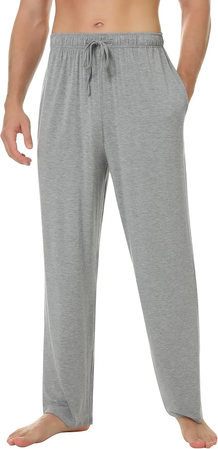 NACHILA Men's Pajama Pants-Viscose Made from Bamboo,Soft Sleep Bottoms Stretchy Sweatpants with Pockets