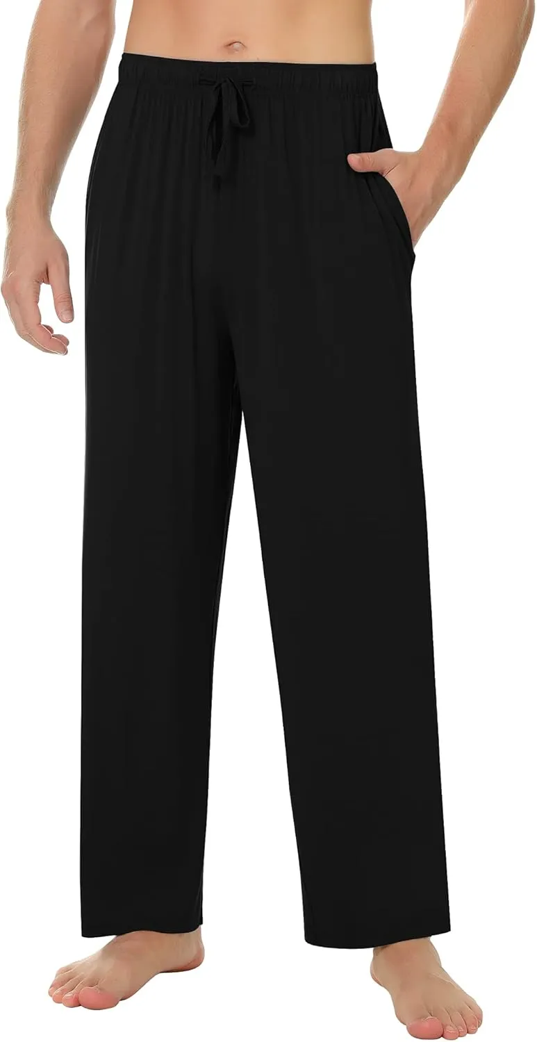 NACHILA Men's Pajama Pants-Viscose Made from Bamboo,Soft Sleep Bottoms Stretchy Sweatpants with Pockets