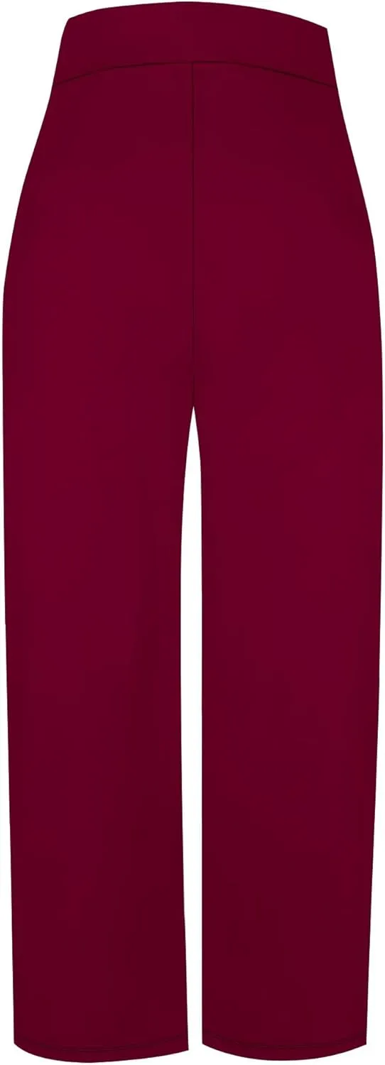 Palazzo Pants for Women Flowy Wide Leg High Waisted Trousers Long Dressy Bottoms