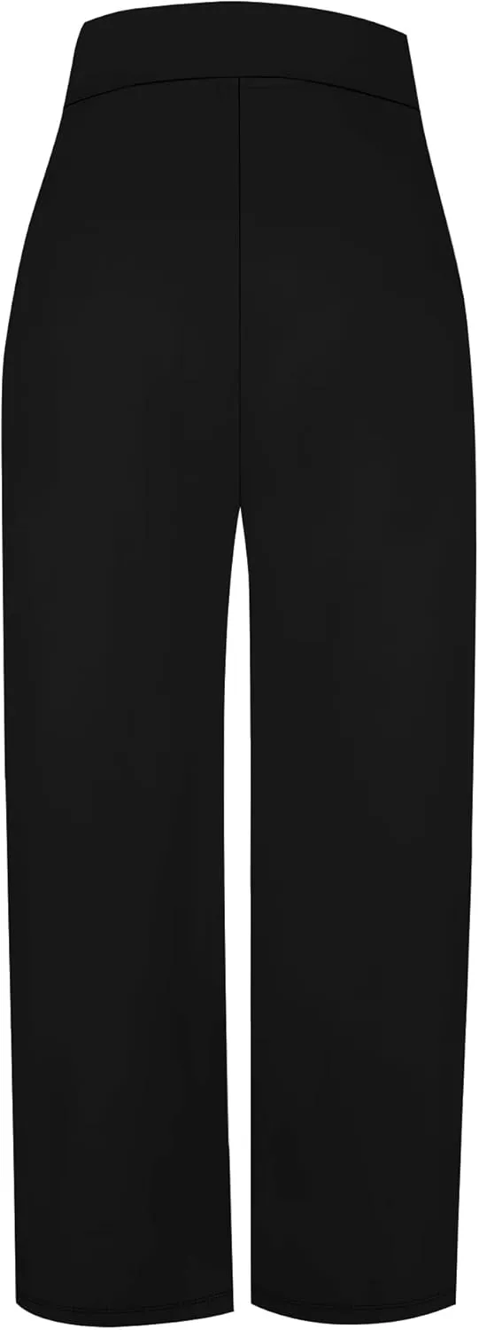 Palazzo Pants for Women Flowy Wide Leg High Waisted Trousers Long Dressy Bottoms