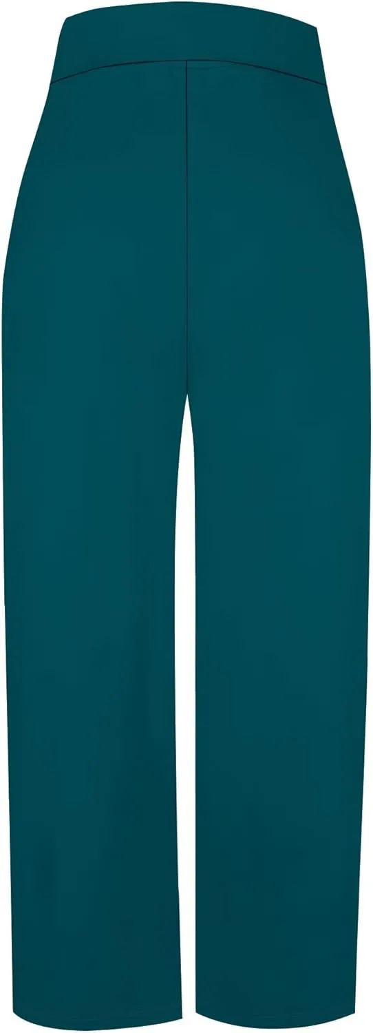 Palazzo Pants for Women Flowy Wide Leg High Waisted Trousers Long Dressy Bottoms