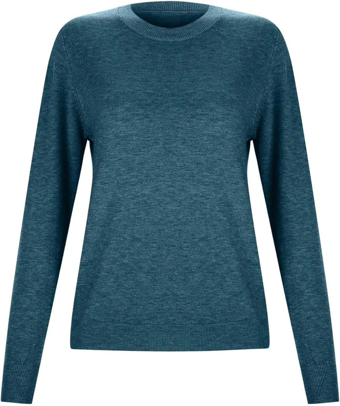 Pullover Sweaters for Women Solid Basic Long Sleeve Pullovers Top Crewneck Plus Size Sweater Chunky Sweater S-3XL