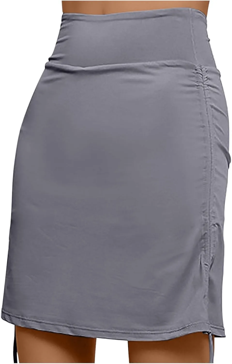 Skirts for Women High Waisted Lace Up Yoga Mini Skirts Gym Fashion Stretch Athletic Drawstring Skirts Outfits