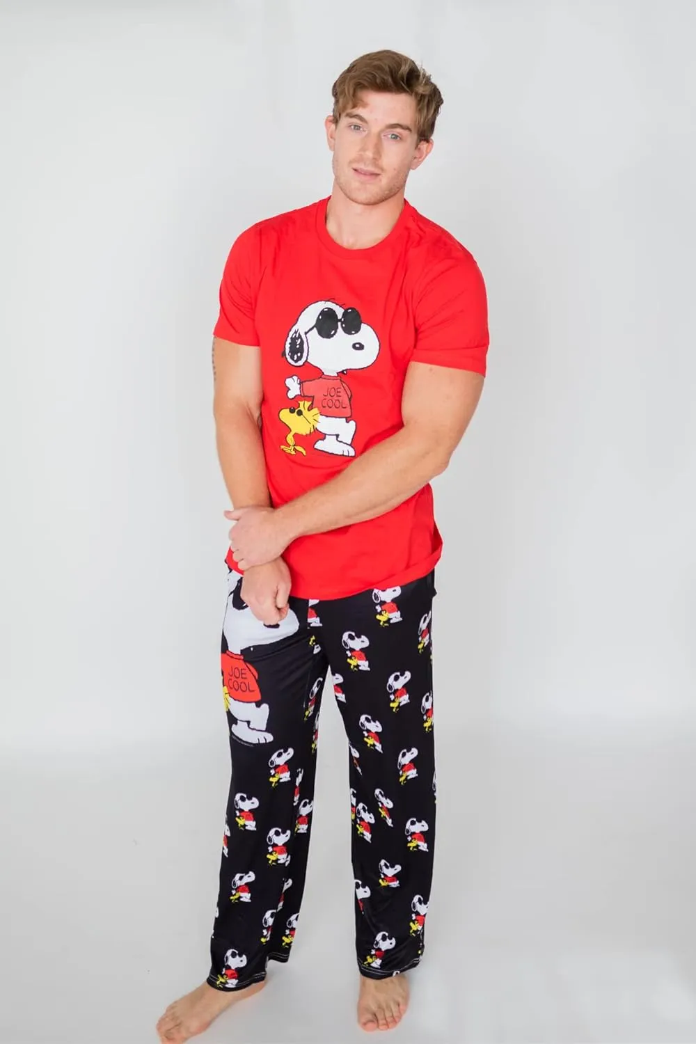 Snoopy Unisex Lounge Pajama Pants - Comfy, Loose-Fit, Ultra-Soft - Snoopy Joe Cool Sleep Bottoms