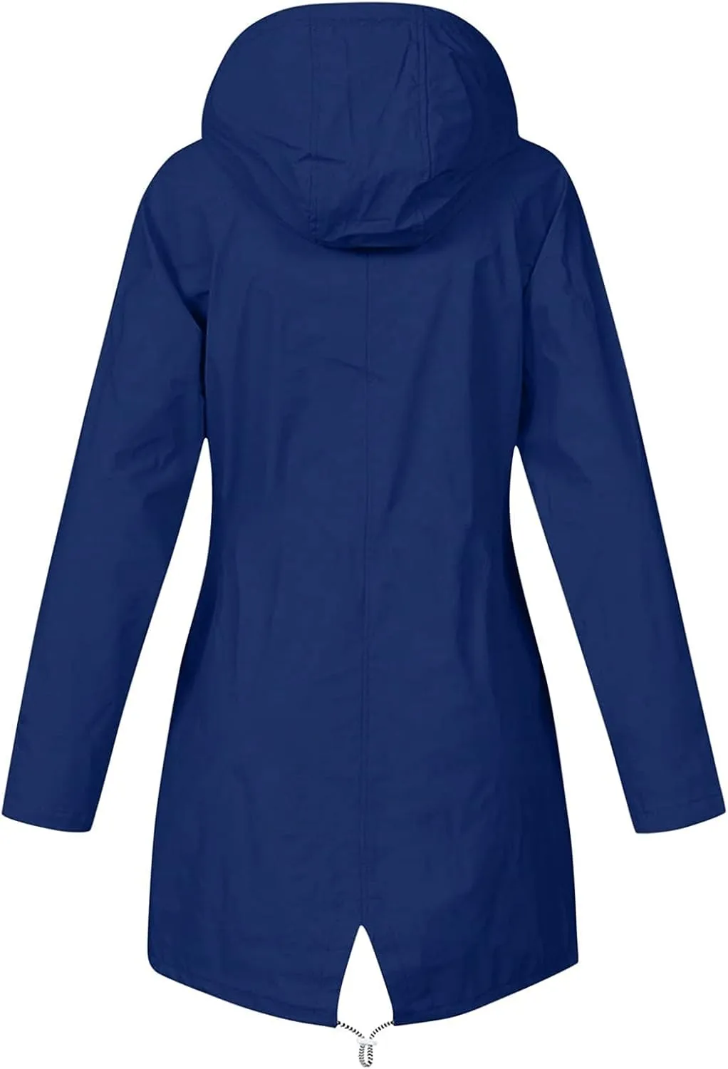 STYESH Raincoat Women Waterproof Long Hooded Trench Coats Striped Lined Windbreaker Travel Jacket Plus Size Raincoat Jackets