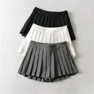 Summer High Waist Skirts Womens Sexy Mini Skirts Vintage Pleated Skirt Tennis Skirts Short