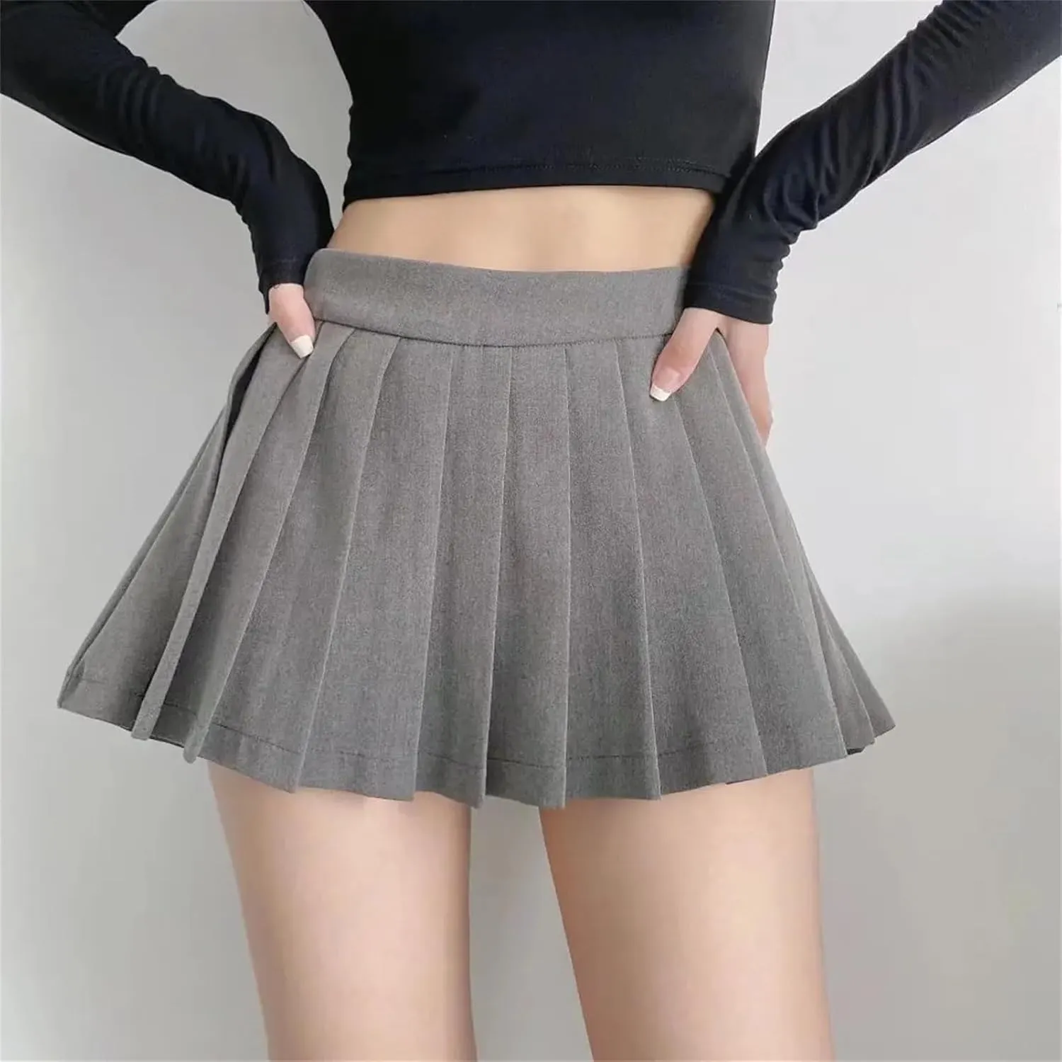 Summer Womens High Waist Skirts Sexy Mini Skirts Vintage Pleated Skirt Tennis Skirts Short White Black