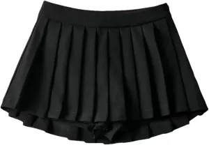 Summer Womens High Waist Skirts Sexy Mini Skirts Vintage Pleated Skirt Tennis Skirts Short White Black