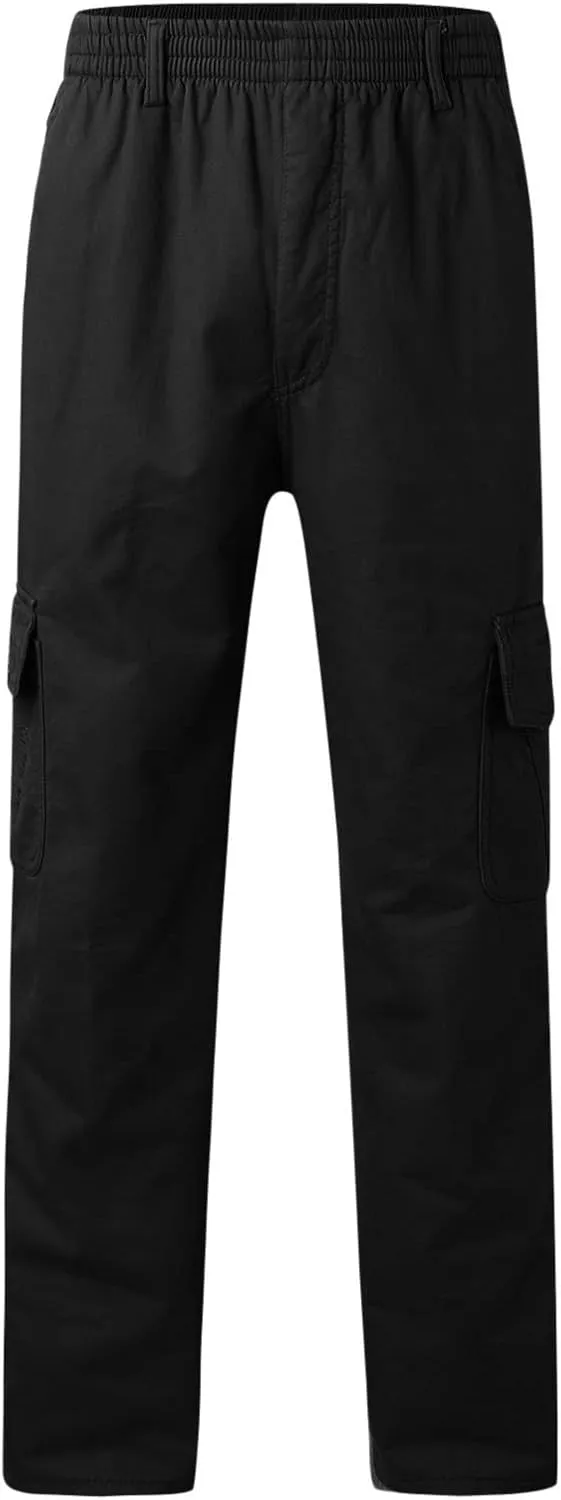 Sweatpants for Men with Pockets Pant Hiking Jogger Classic Fit Multi Pockets Autumn & Winter Pants for Men Drawstring