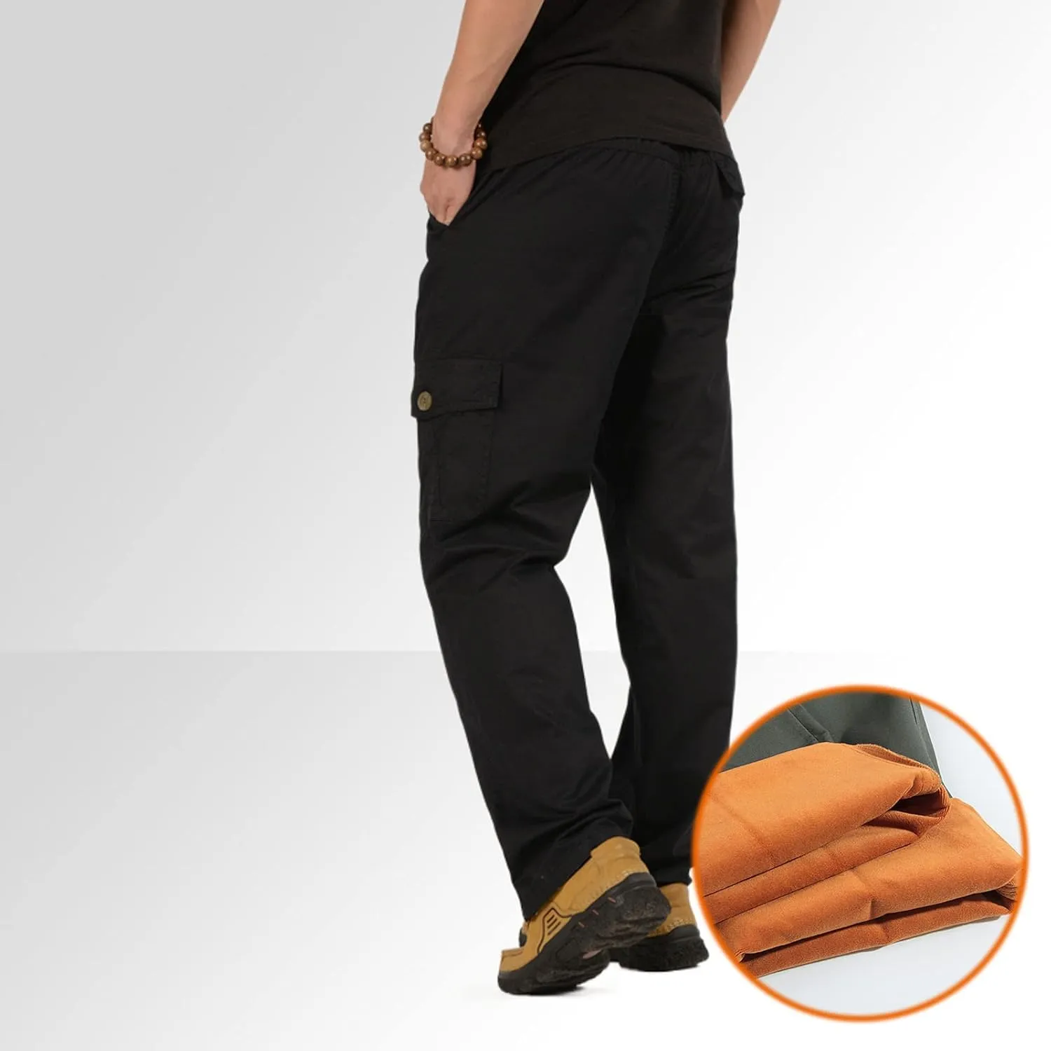 Sweatpants for Men with Pockets Pant Hiking Jogger Classic Fit Multi Pockets Autumn & Winter Pants for Men Drawstring