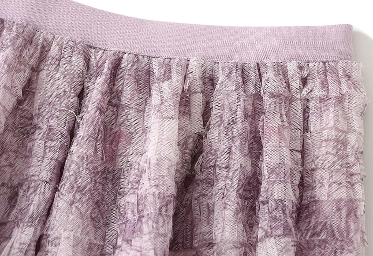 Tiered Tulle Skirt for Women Tie Dye Long Tulle Skirts Ruffle Mesh Multi-Layered Cake Skirt A-Line Fairy Skirts