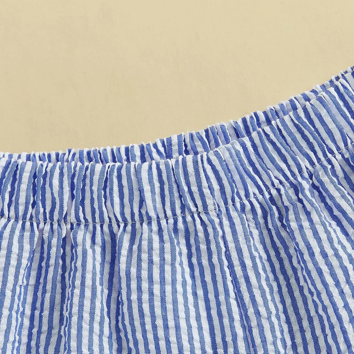 Toddler Baby Boy Girl Shorts Summer Casual Elastic Waist Striped Shorts Pants Boxer Bottoms