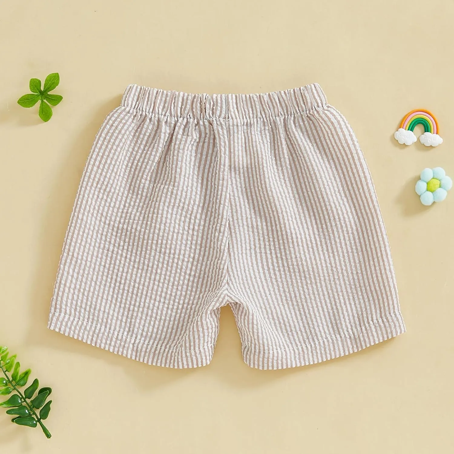 Toddler Baby Boy Girl Shorts Summer Casual Elastic Waist Striped Shorts Pants Boxer Bottoms