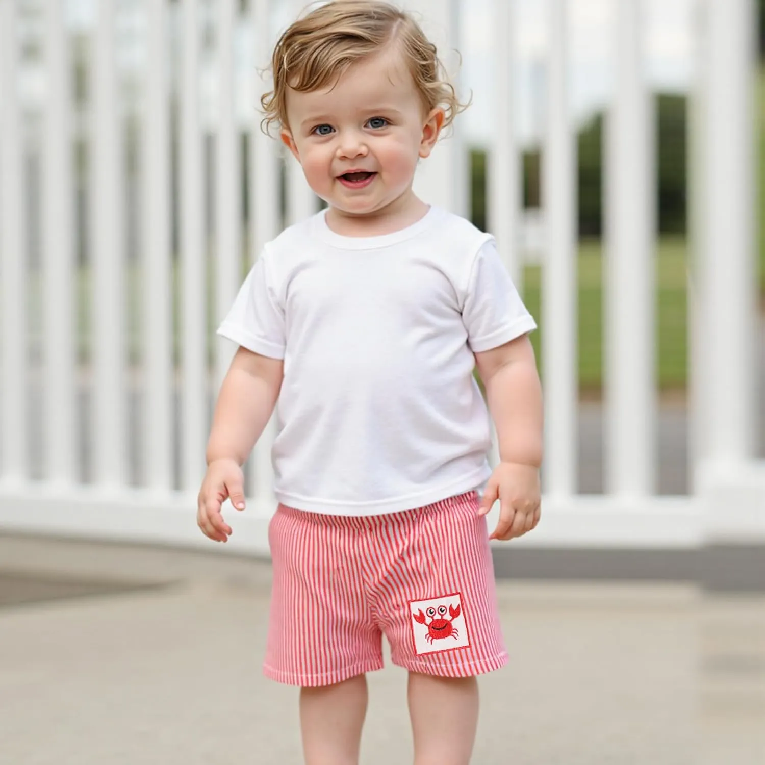 Toddler Baby Boy Girl Shorts Summer Casual Elastic Waist Striped Shorts Pants Boxer Bottoms