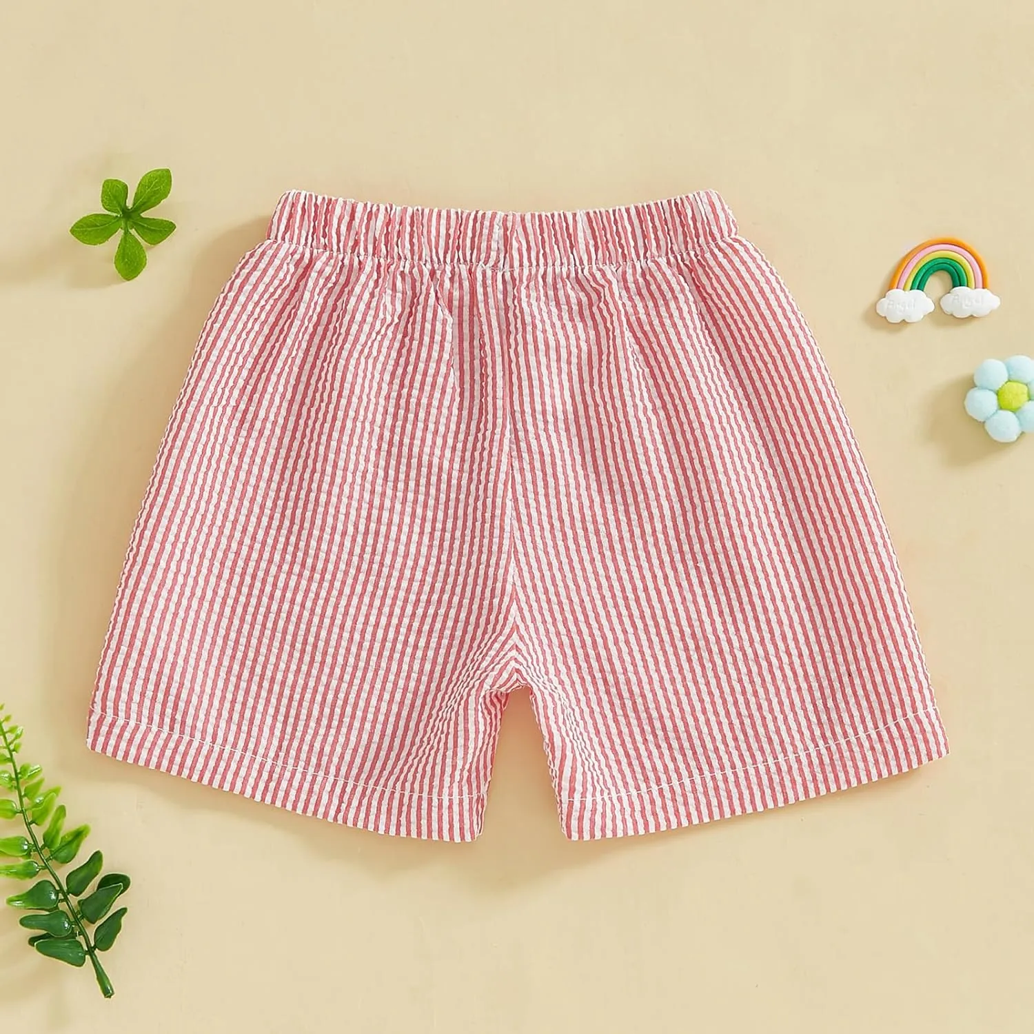 Toddler Baby Boy Girl Shorts Summer Casual Elastic Waist Striped Shorts Pants Boxer Bottoms