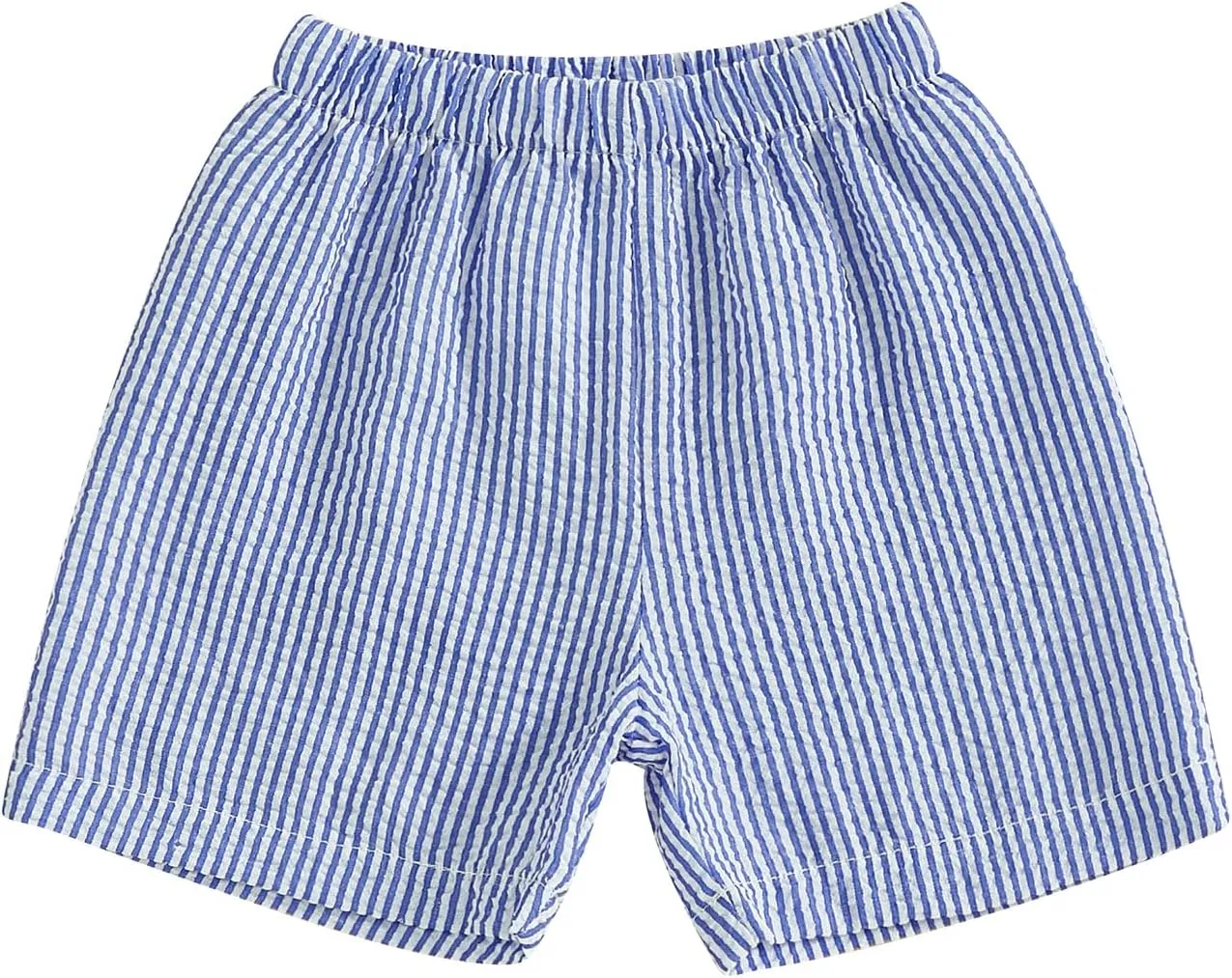 Toddler Baby Boy Girl Shorts Summer Casual Elastic Waist Striped Shorts Pants Boxer Bottoms