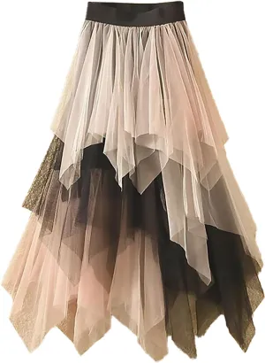 Tulle Skirt for Women Layered Tutu Skirt Puffy Fairy Skirts Mesh Tiered Skirts Party Skirts Rave Skirts