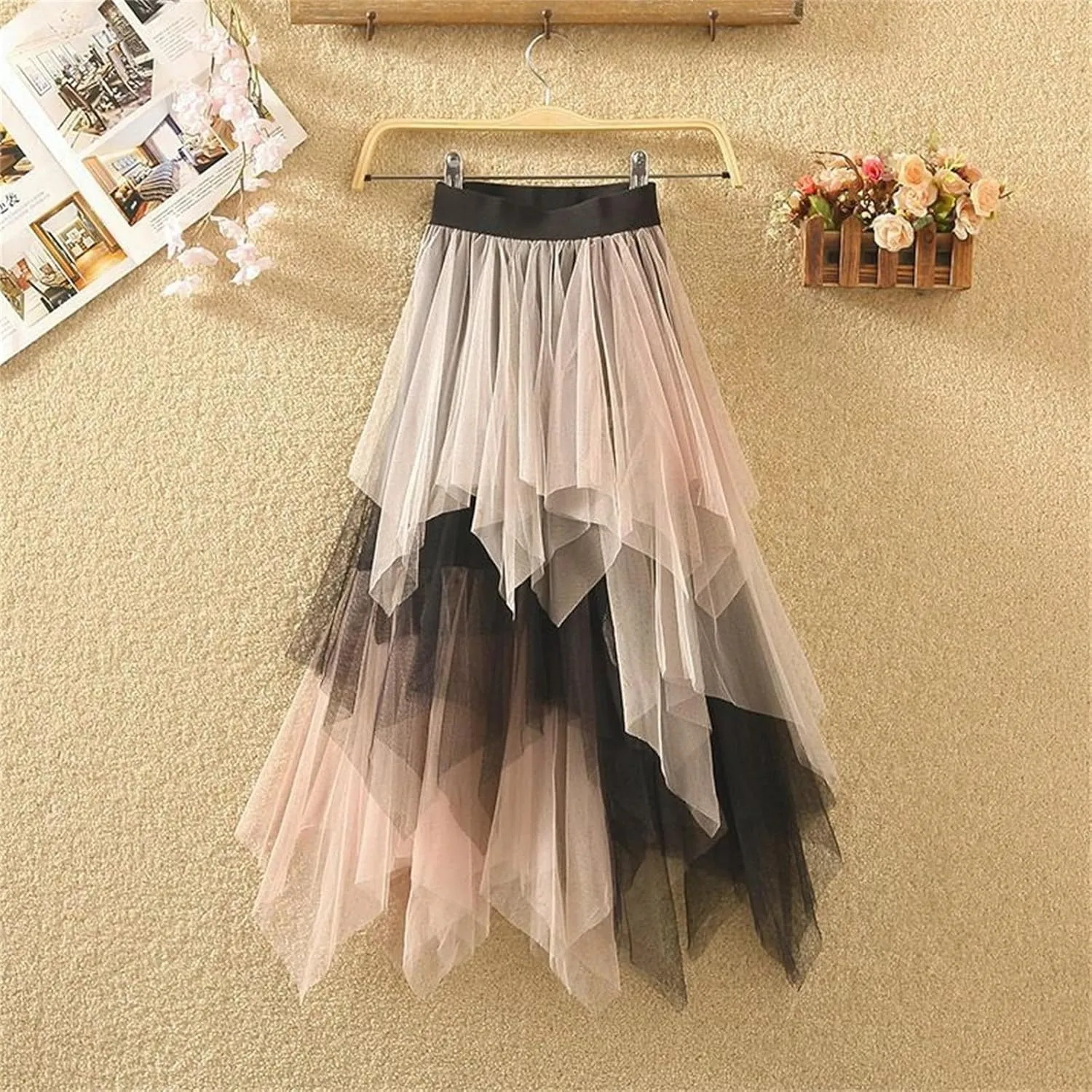 Tulle Skirt for Women Layered Tutu Skirt Puffy Fairy Skirts Mesh Tiered Skirts Party Skirts Rave Skirts