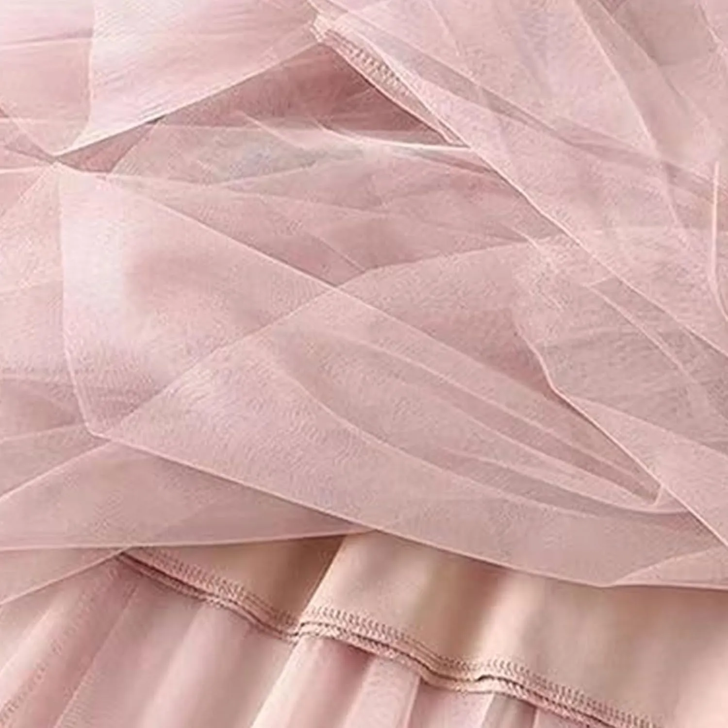 Tulle Skirts for Women Elastic Waist Midi Skirts Summer Flowy Skirts Puffy Tiered Skirt Trendy A Line Mesh Skirts